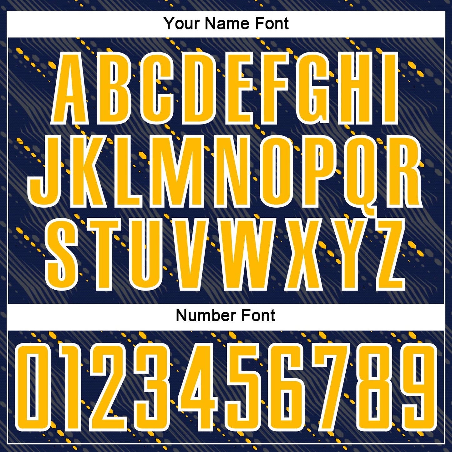 Custom Navy Gold-White Slant Lines Sports Sublimation Soccer Uniform Jersey view 6