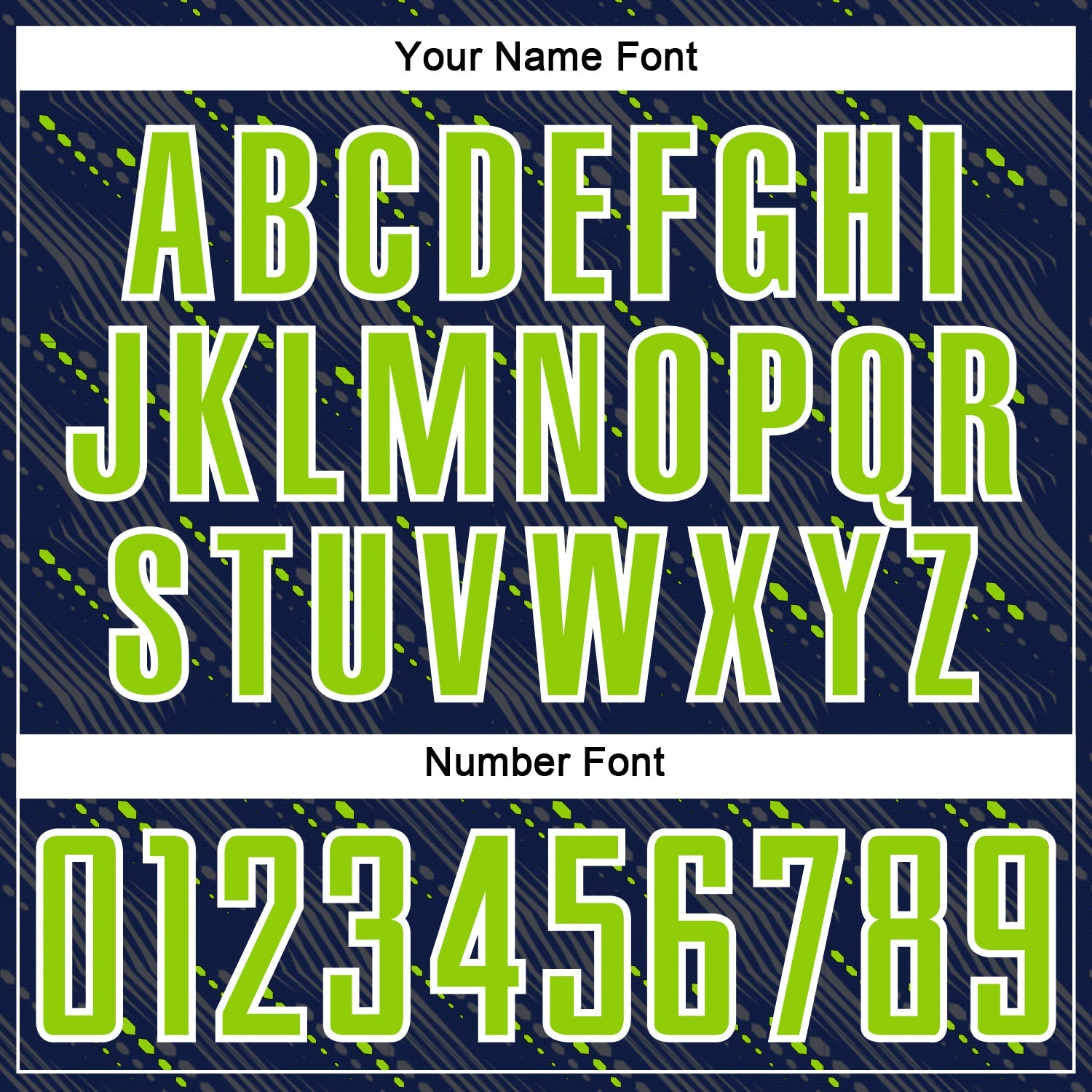 Custom Navy Neon Green-White Slant Lines Sports Sublimation Soccer Uniform Jersey view 6