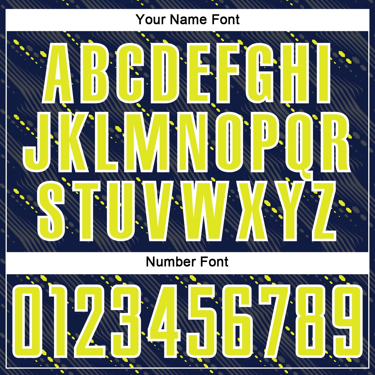 Custom Navy Neon Yellow-White Slant Lines Sports Sublimation Soccer Uniform Jersey view 6