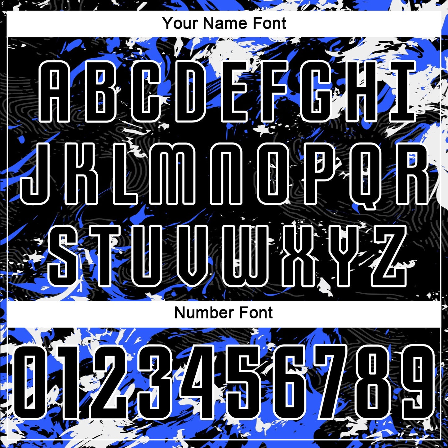 Custom Black Royal-White Fluid Art Splash Sublimation Soccer Uniform Jersey view 6