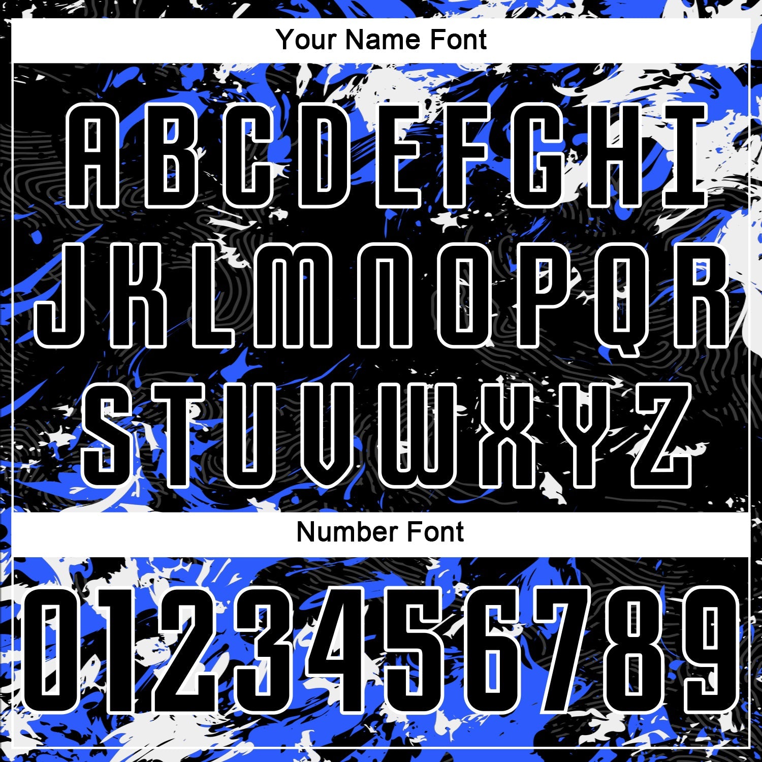 Custom Black Royal-White Fluid Art Splash Sublimation Soccer Uniform Jersey view 6