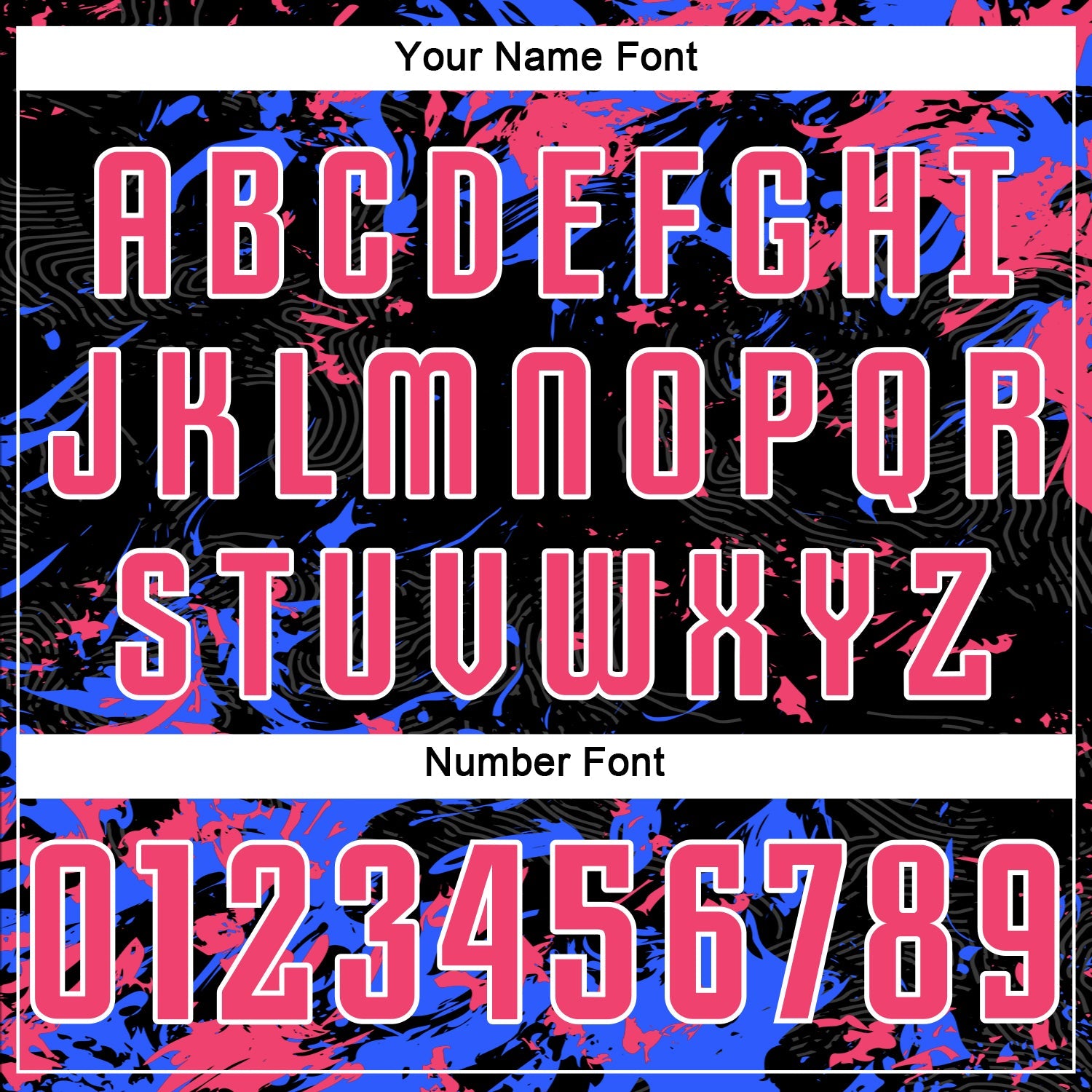 Custom Black Neon Pink Royal-White Fluid Art Splash Sublimation Soccer Uniform Jersey view 6