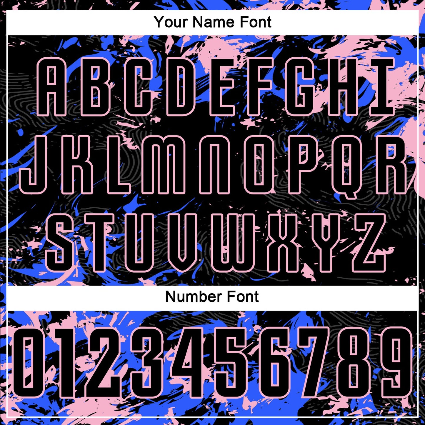 Custom Black Light Pink-Royal Fluid Art Splash Sublimation Soccer Uniform Jersey view 6
