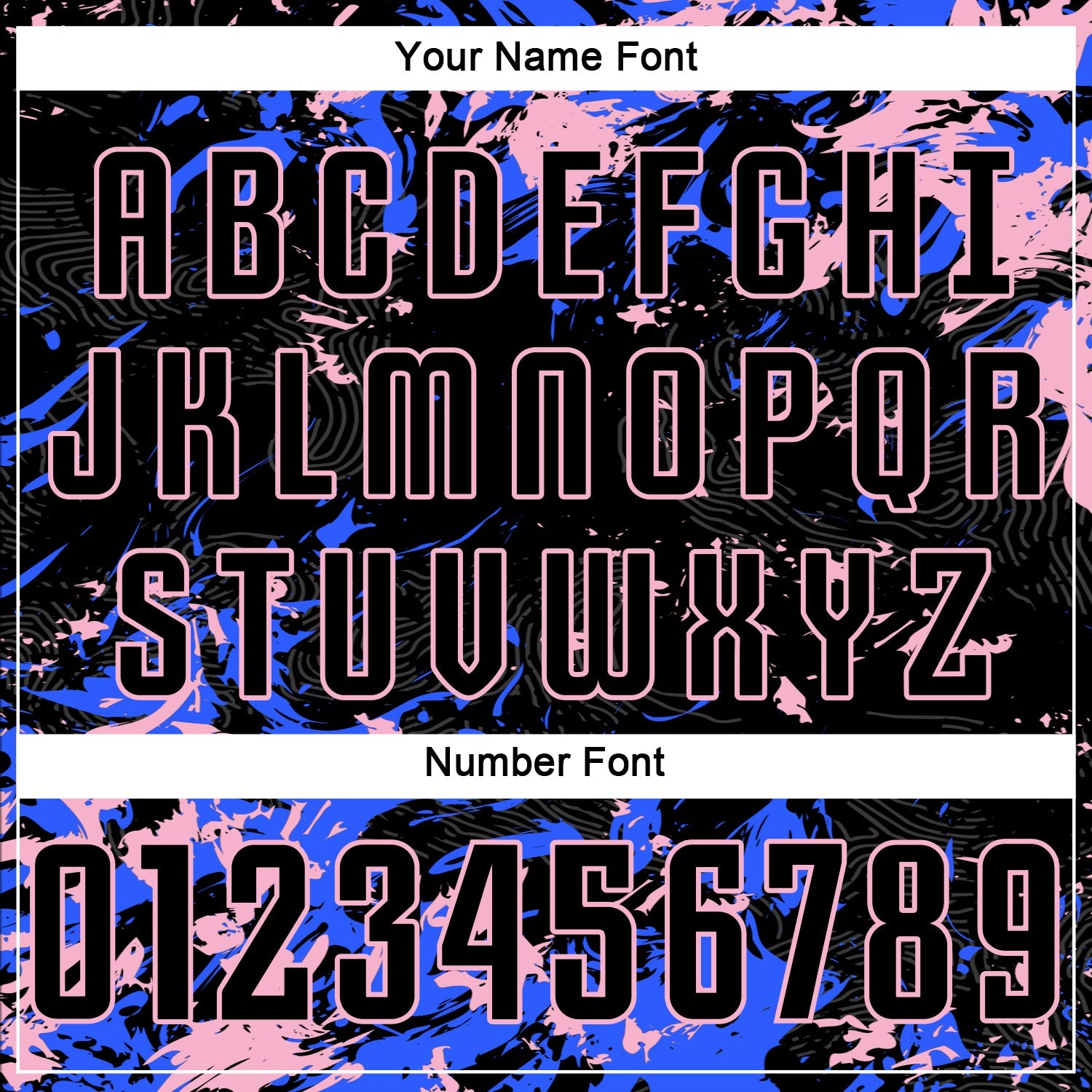 Custom Black Light Pink-Royal Fluid Art Splash Sublimation Soccer Uniform Jersey view 6