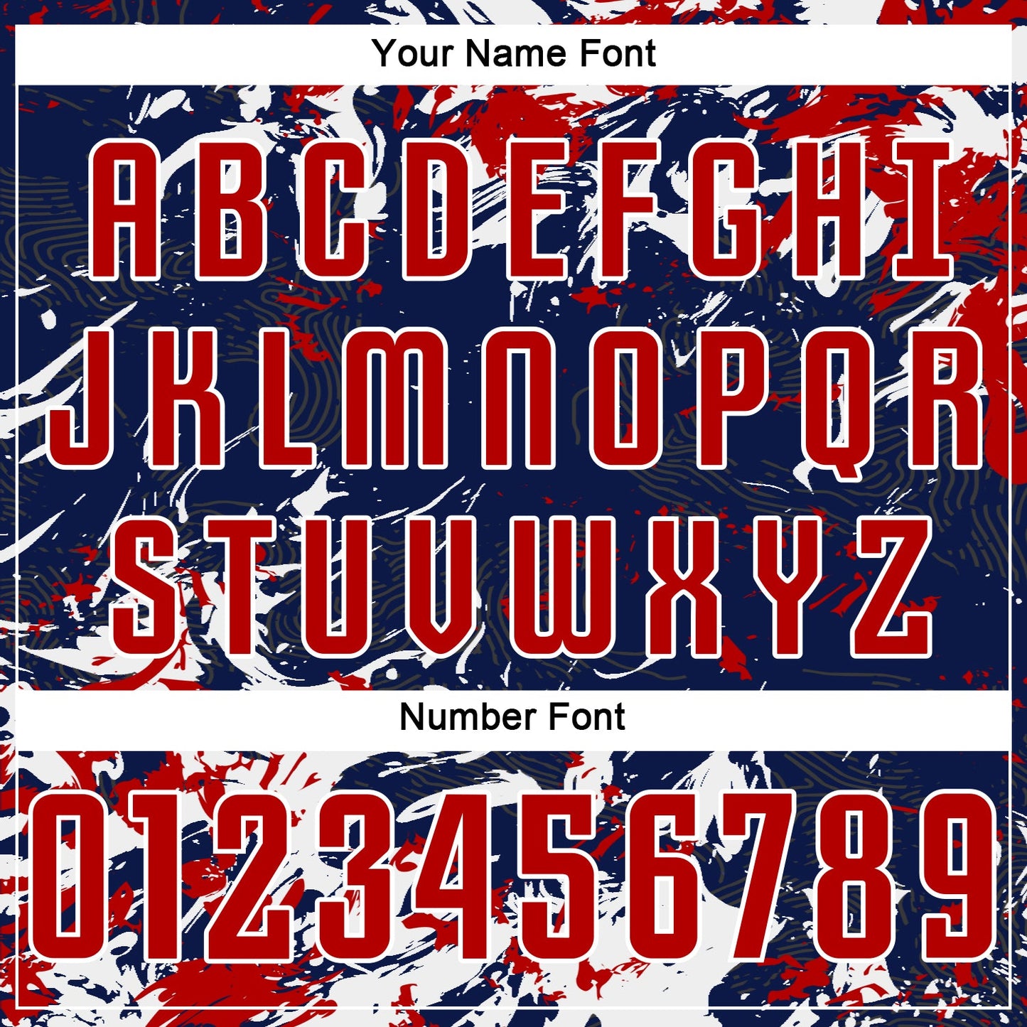 Custom Navy Red-White Fluid Art Splash Sublimation Soccer Uniform Jersey view 6