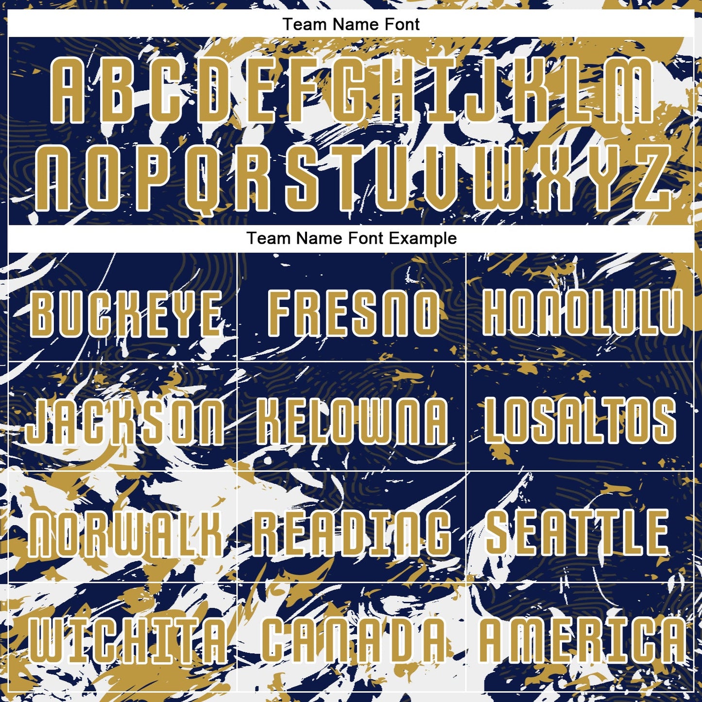 Custom Navy Old Gold-White Fluid Art Splash Sublimation Soccer Uniform Jersey view 5