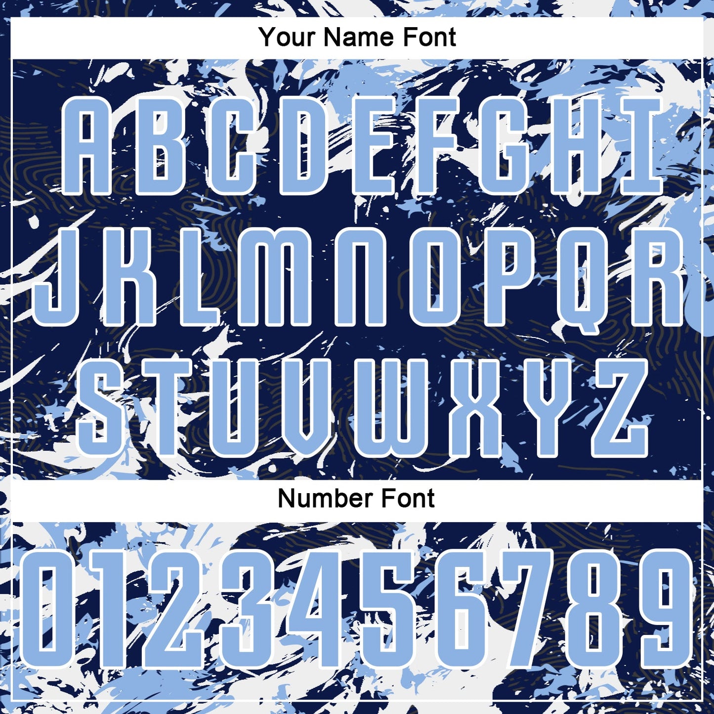 Custom Navy Light Blue-White Fluid Art Splash Sublimation Soccer Uniform Jersey view 6