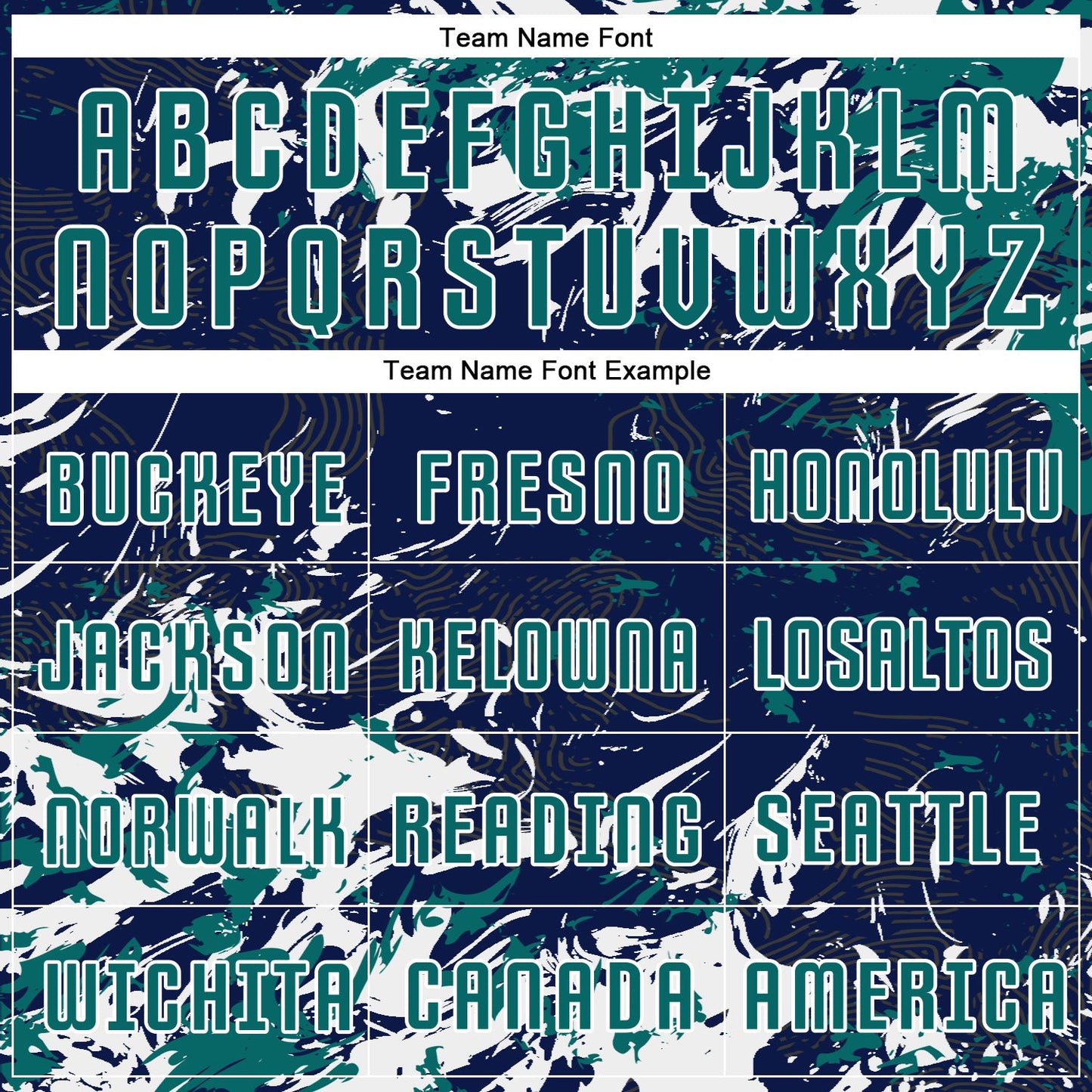 Custom Navy Teal-White Fluid Art Splash Sublimation Soccer Uniform Jersey view 5