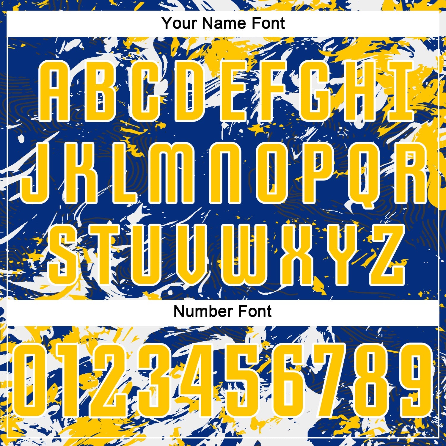 Custom Royal Yellow-White Fluid Art Splash Sublimation Soccer Uniform Jersey view 6