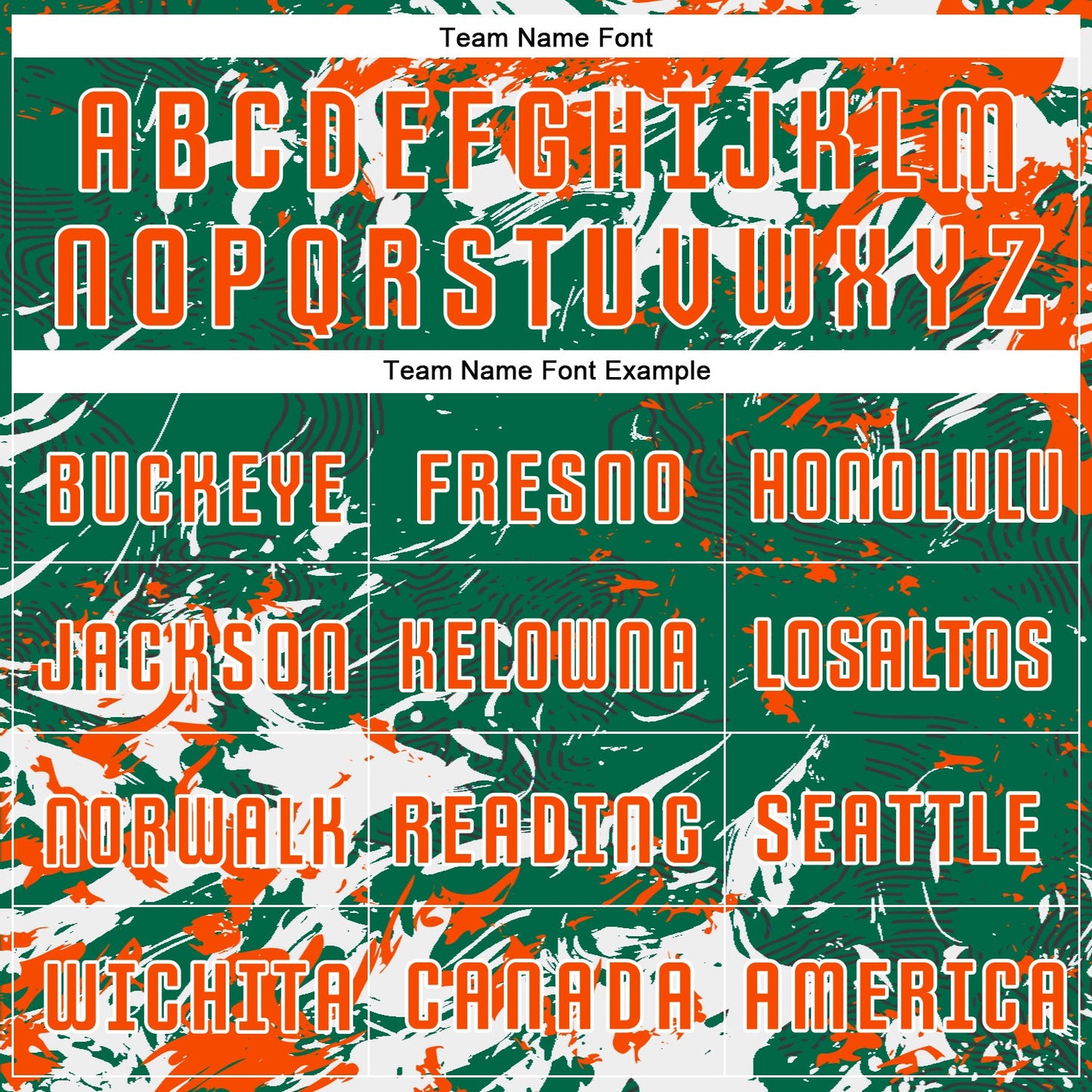 Custom Kelly Green Orange-White Fluid Art Splash Sublimation Soccer Uniform Jersey view 5