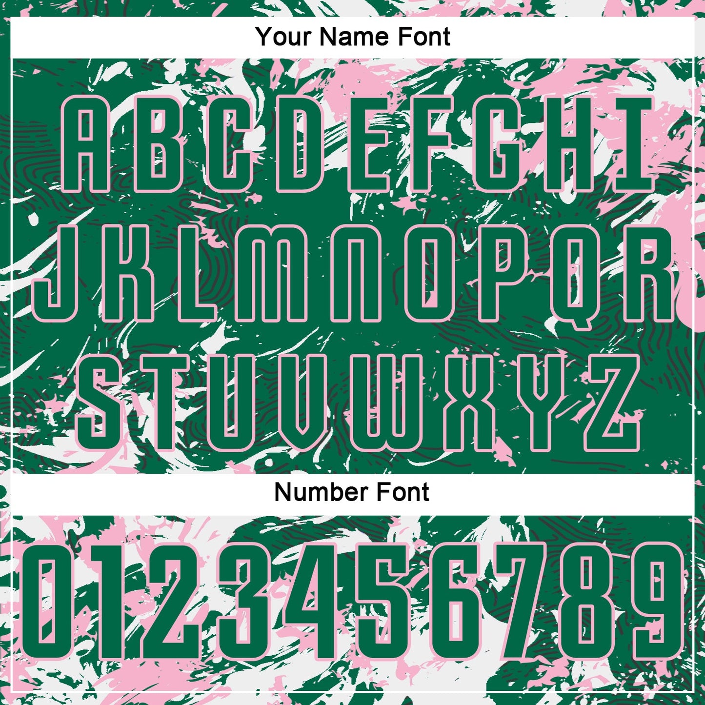 Custom Kelly Green Light Pink-White Fluid Art Splash Sublimation Soccer Uniform Jersey view 6