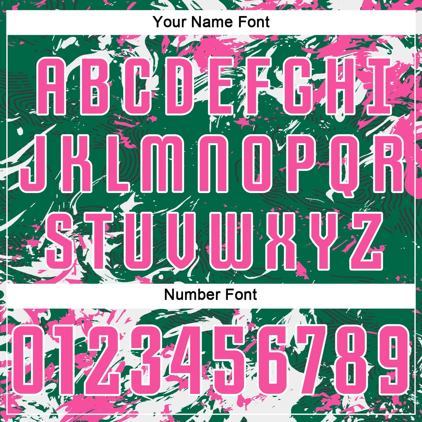 Custom Kelly Green Pink-White Fluid Art Splash Sublimation Soccer Uniform Jersey view 6