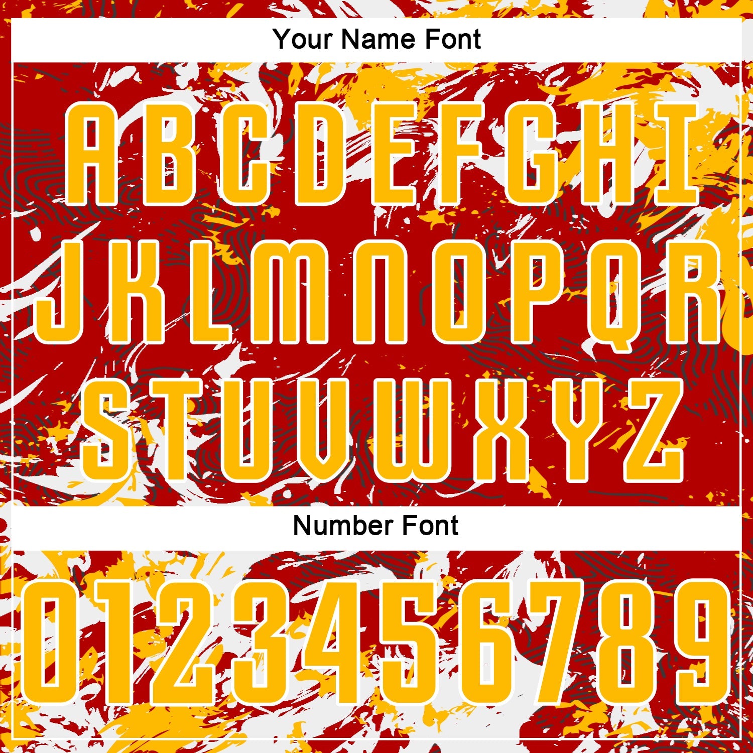 Custom Red Gold-White Fluid Art Splash Sublimation Soccer Uniform Jersey view 6