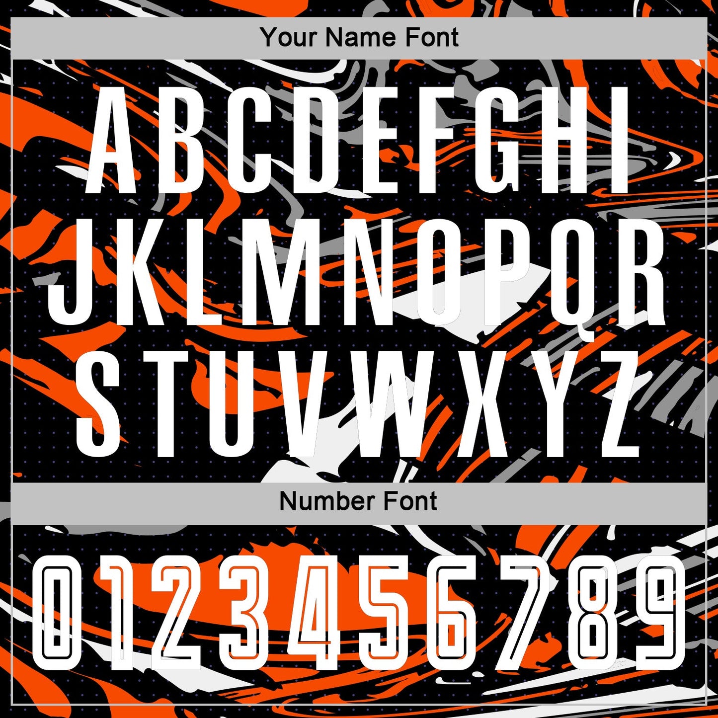 Custom Figure White Black-Orange Fluid Art Splash Sublimation Soccer Uniform Jersey view 6