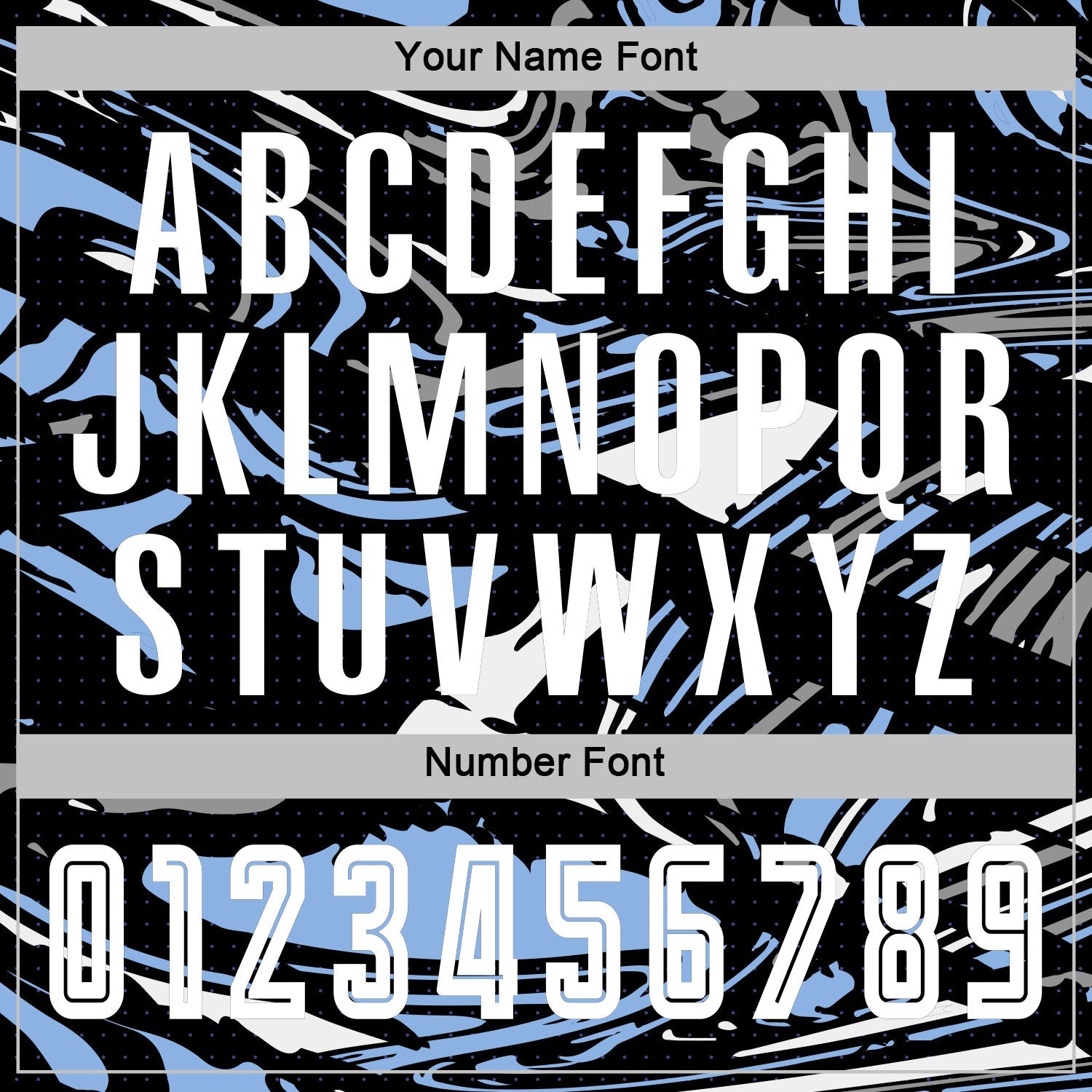 Custom Figure White Black-Light Blue Fluid Art Splash Sublimation Soccer Uniform Jersey view 6
