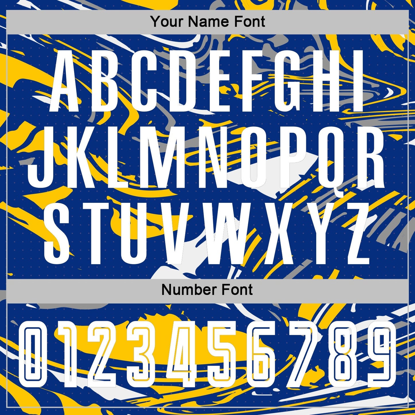 Custom Figure White Royal-Yellow Fluid Art Splash Sublimation Soccer Uniform Jersey view 6