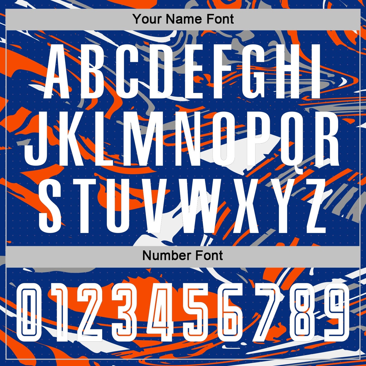 Custom Figure White Royal-Orange Fluid Art Splash Sublimation Soccer Uniform Jersey view 6