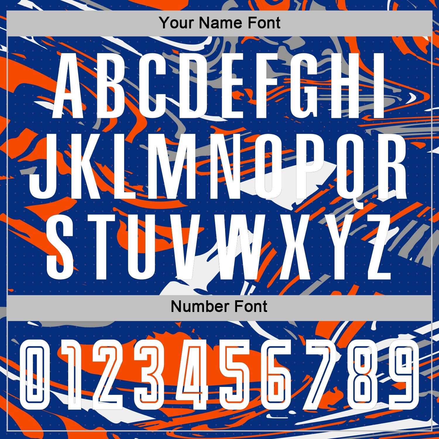 Custom Figure White Royal-Orange Fluid Art Splash Sublimation Soccer Uniform Jersey view 6