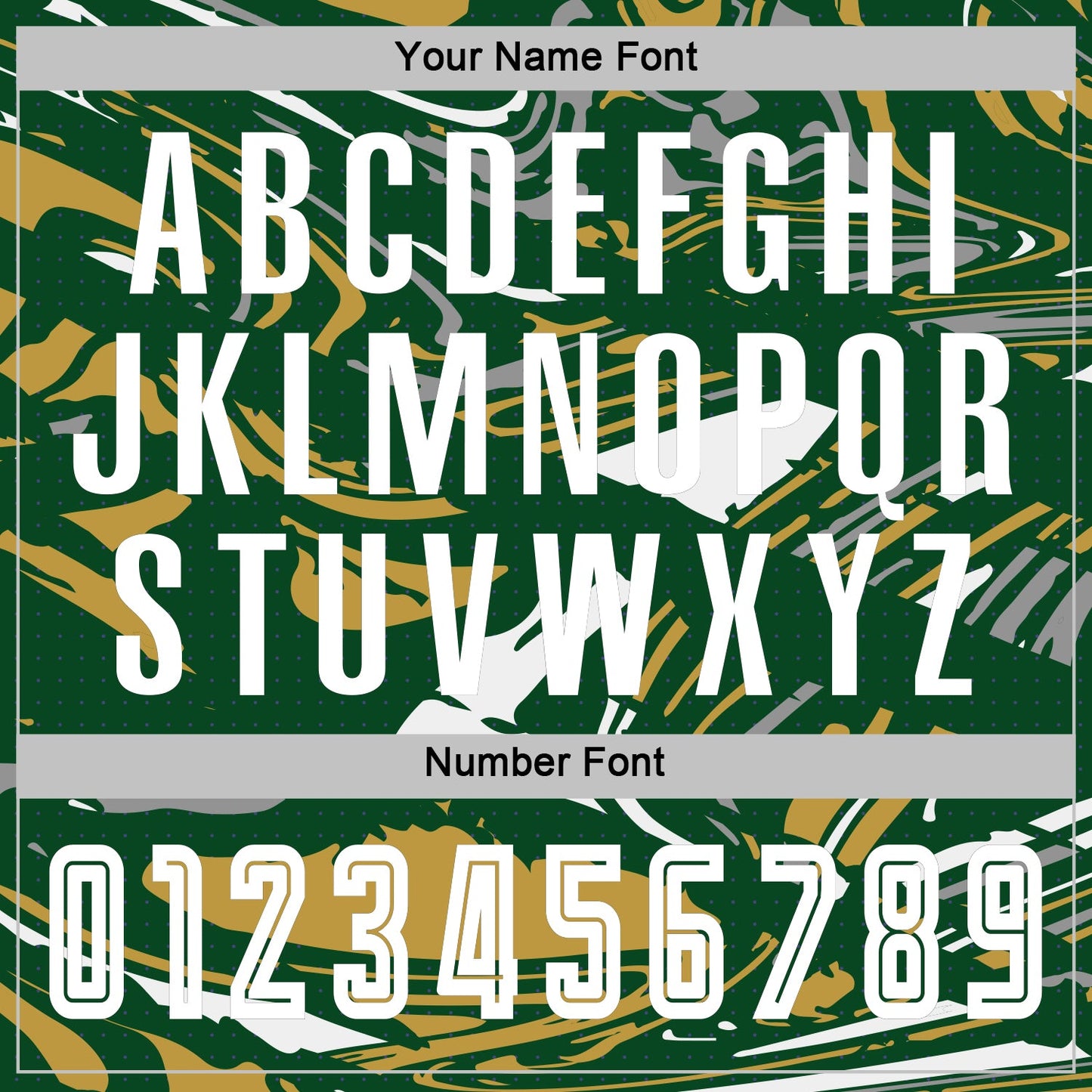 Custom Figure White Green-Old Gold Fluid Art Splash Sublimation Soccer Uniform Jersey view 6