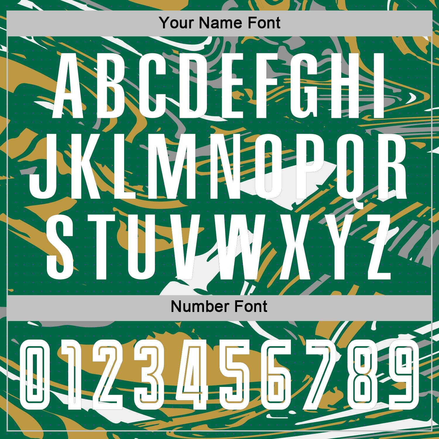 Custom Figure White Kelly Green-Old Gold Fluid Art Splash Sublimation Soccer Uniform Jersey view 6