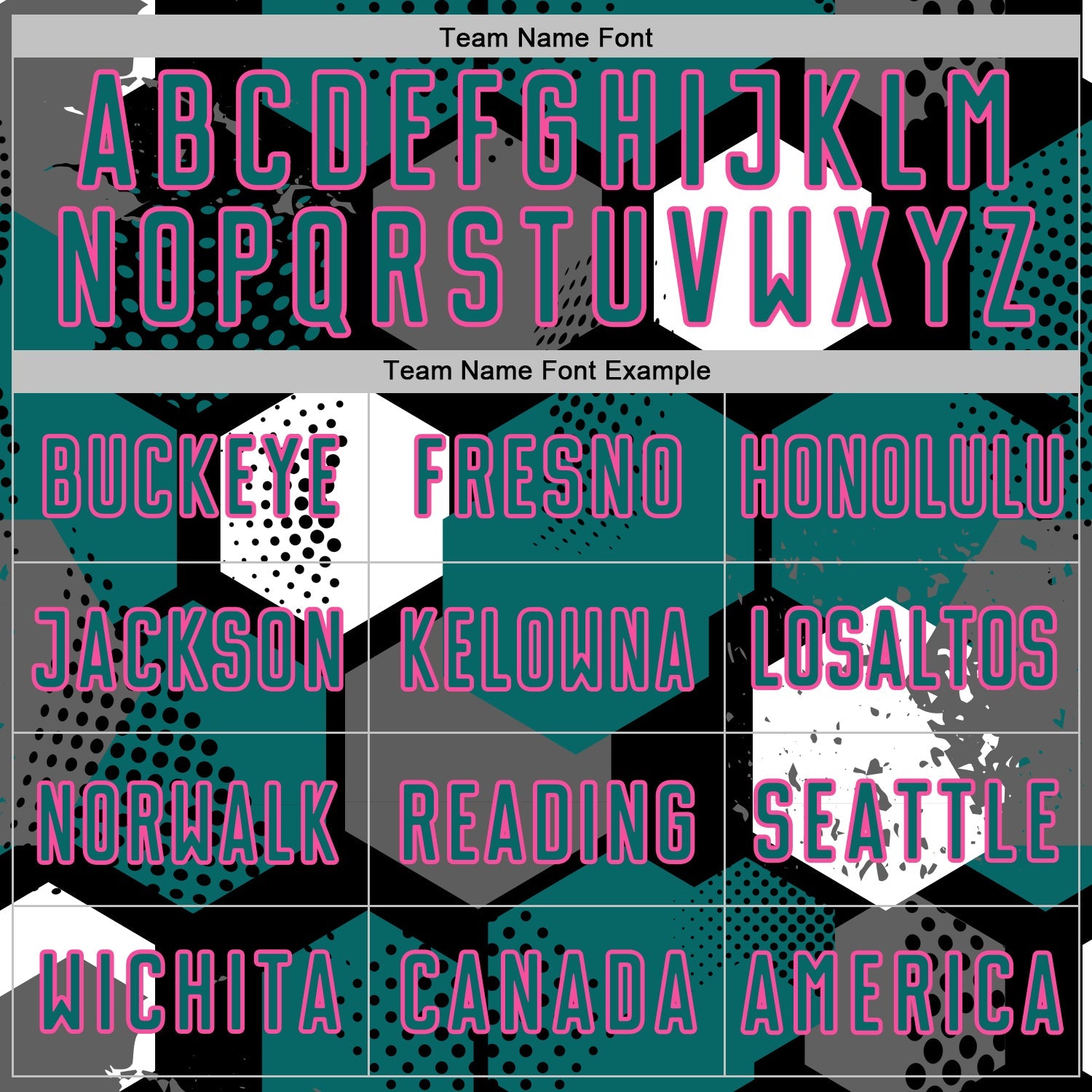 Custom Black Teal White-Pink Geometric Shape Sublimation Soccer Uniform Jersey view 5