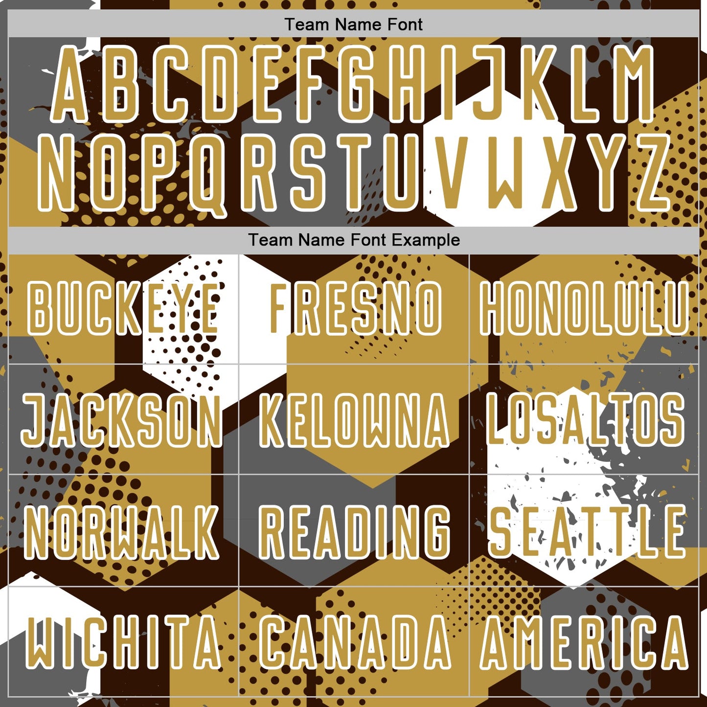 Custom Brown Old Gold-White Geometric Shape Sublimation Soccer Uniform Jersey view 5