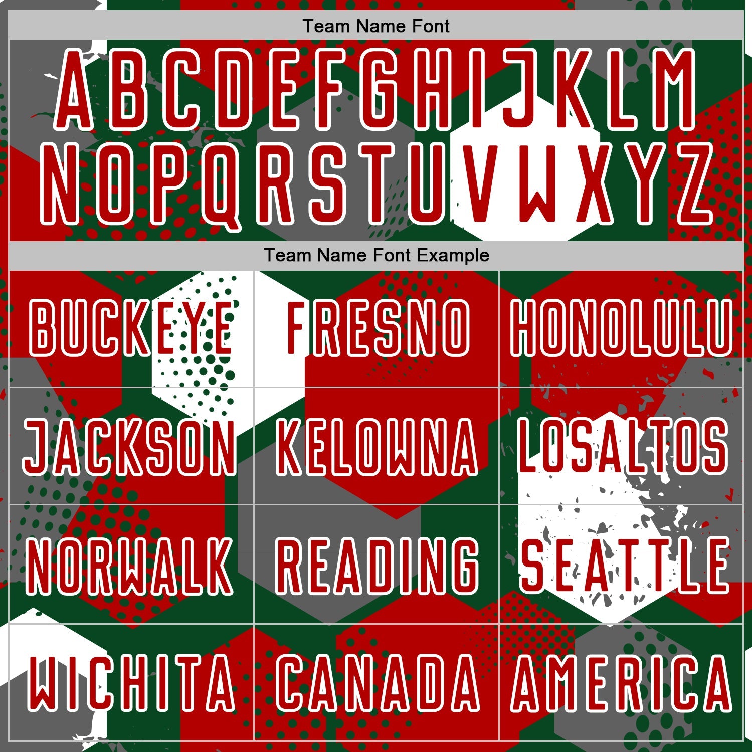 Custom Green Red-White Geometric Shape Sublimation Soccer Uniform Jersey view 5