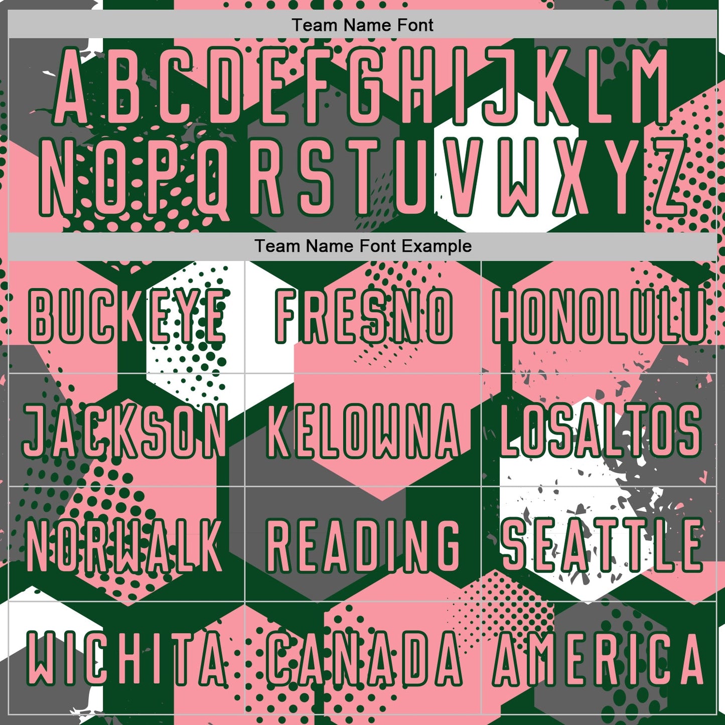 Custom Green Medium Pink-White Geometric Shape Sublimation Soccer Uniform Jersey view 5
