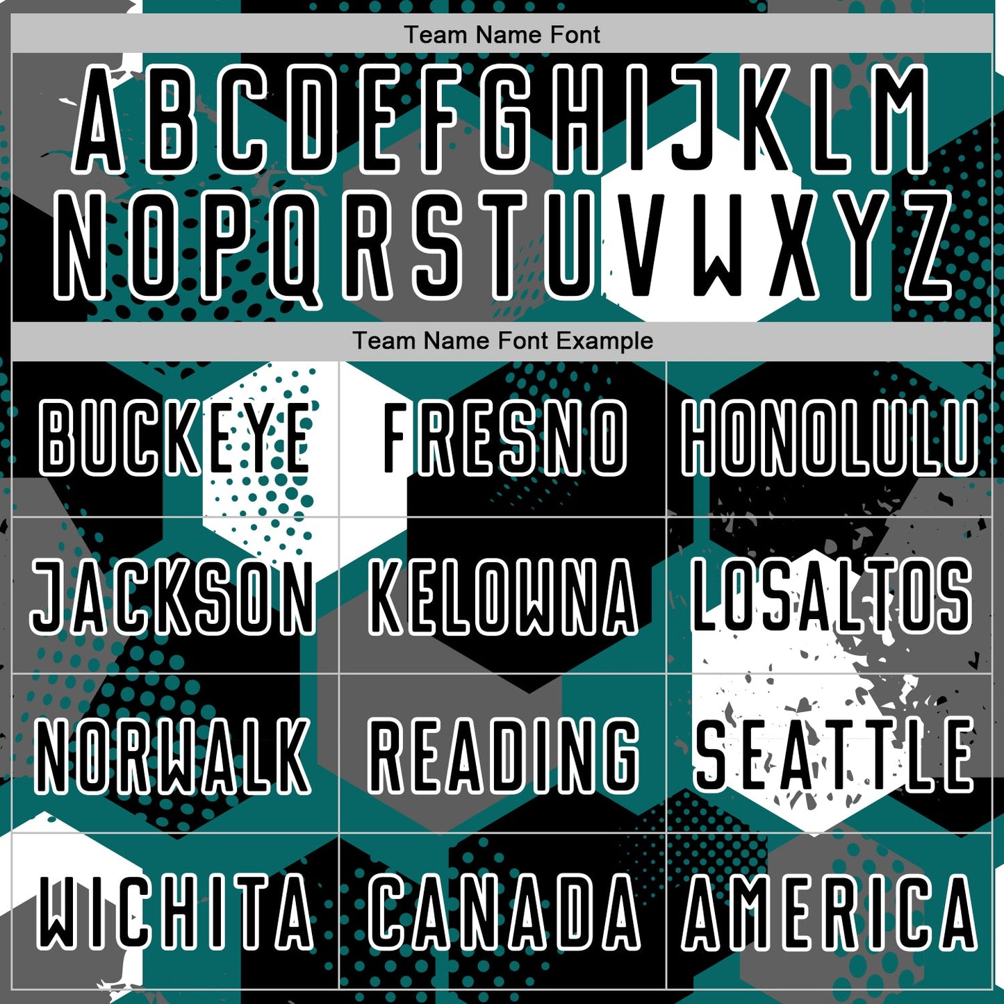 Custom Teal Black-White Geometric Shape Sublimation Soccer Uniform Jersey view 5