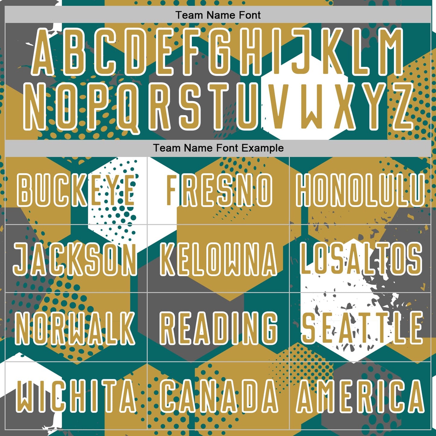 Custom Teal Old Gold-White Geometric Shape Sublimation Soccer Uniform Jersey view 5