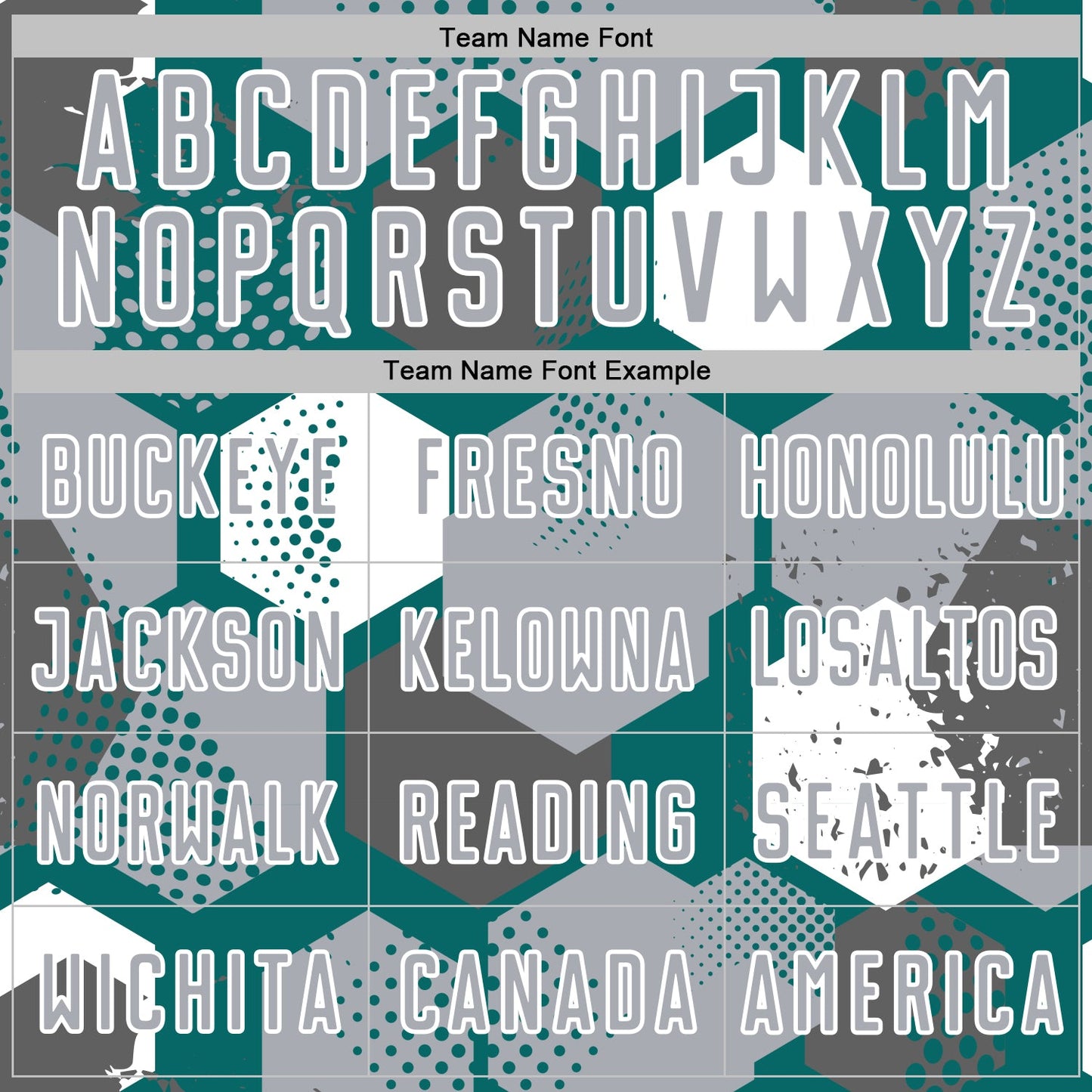 Custom Teal Gray-White Geometric Shape Sublimation Soccer Uniform Jersey view 5