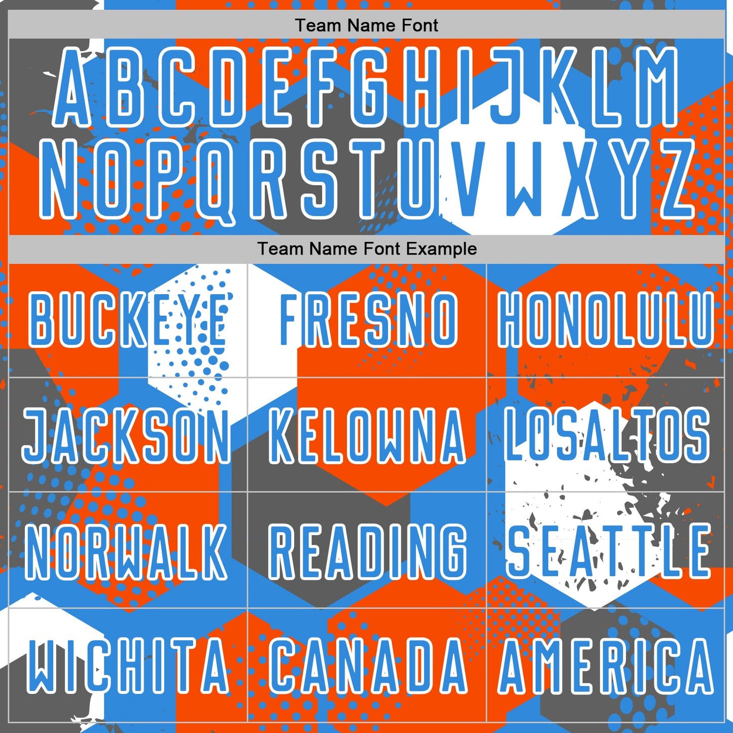 Custom Powder Blue Orange-White Geometric Shape Sublimation Soccer Uniform Jersey view 5