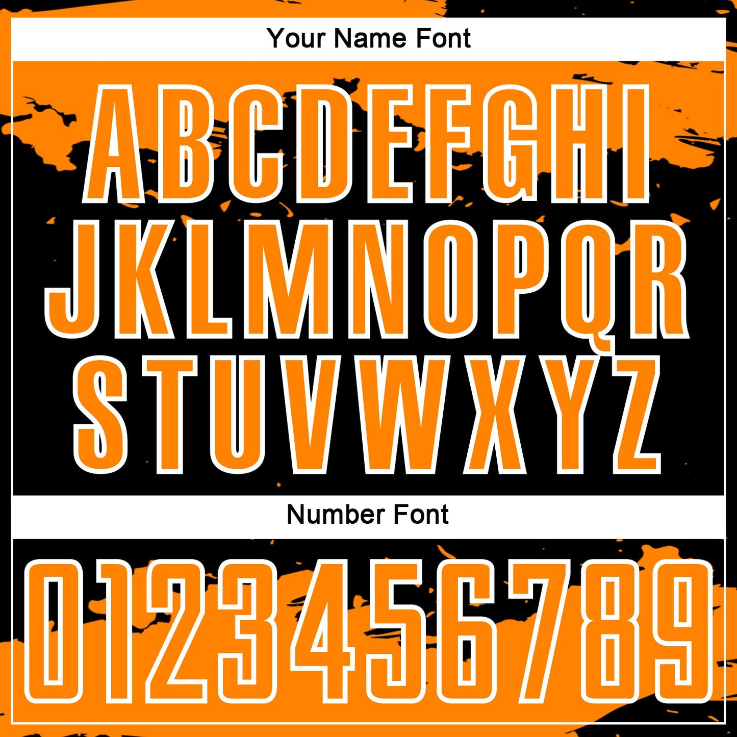 Custom Black Bay Orange-White Abstract Fragment Art Sublimation Soccer Uniform Jersey view 6
