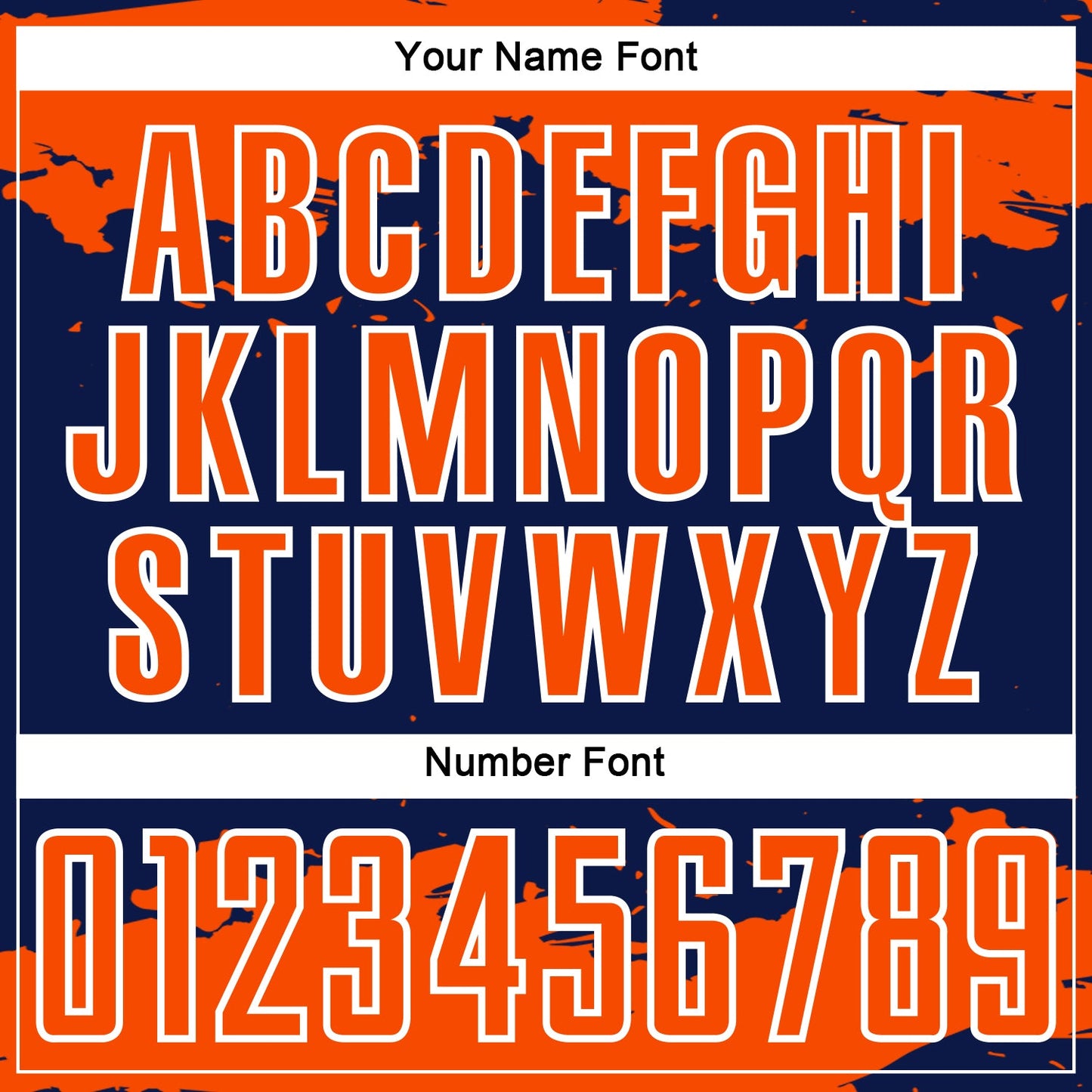 Custom Navy Orange-White Abstract Fragment Art Sublimation Soccer Uniform Jersey view 6