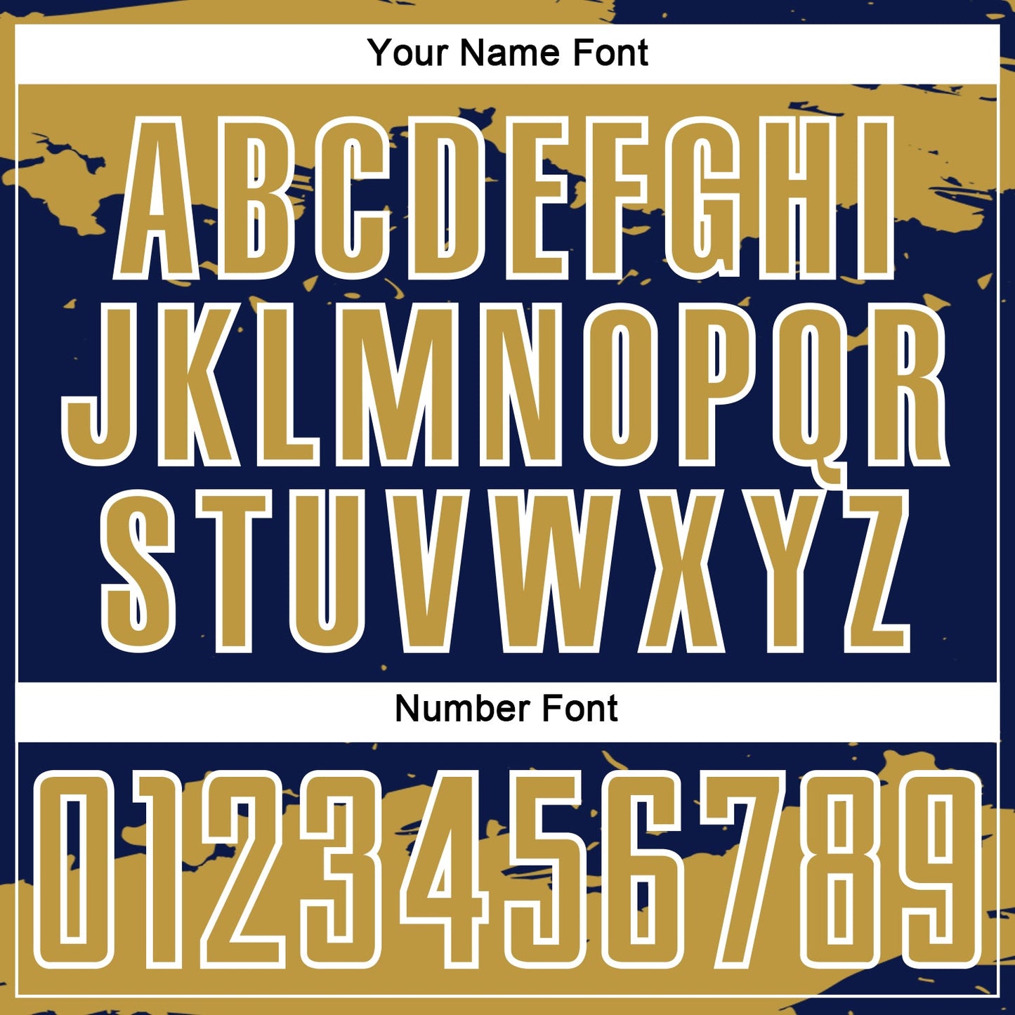 Custom Navy Old Gold-White Abstract Fragment Art Sublimation Soccer Uniform Jersey view 6