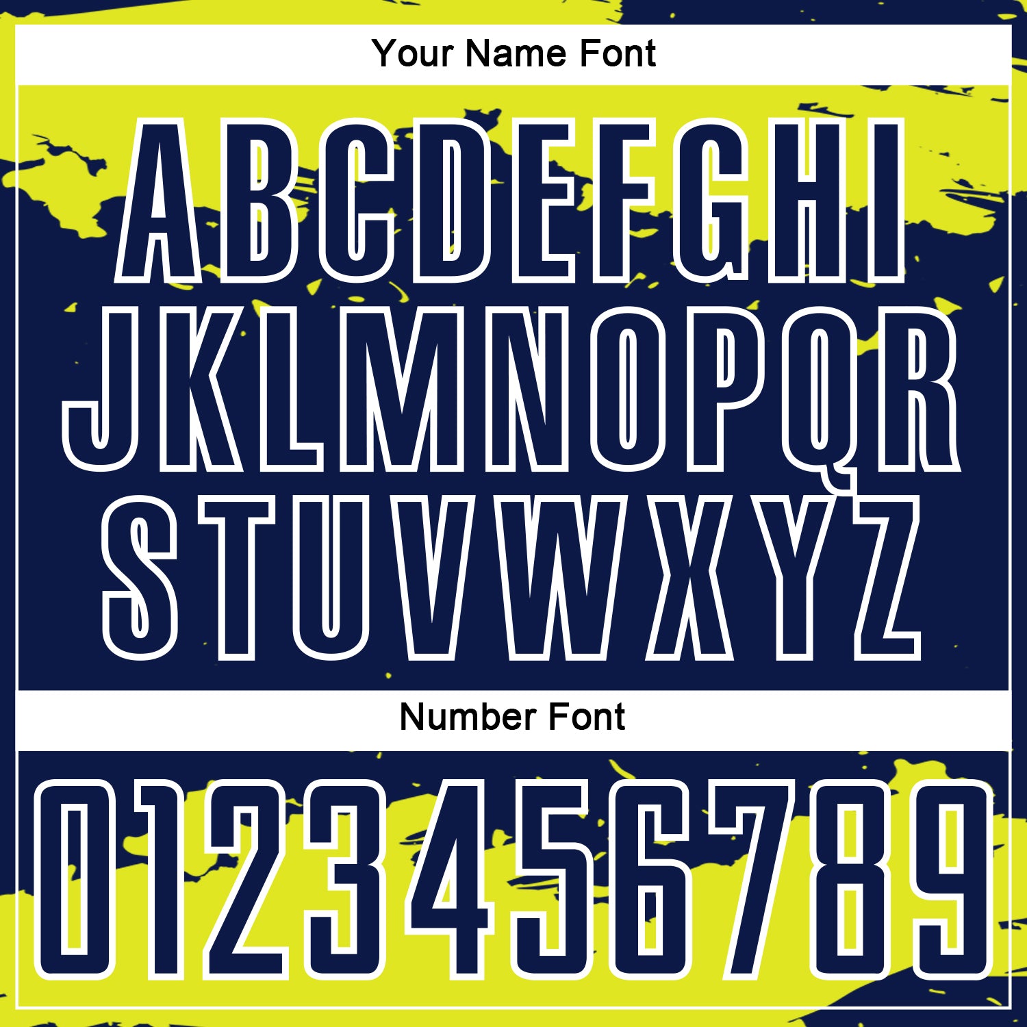 Custom Navy Neon Yellow-White Abstract Fragment Art Sublimation Soccer Uniform Jersey view 6