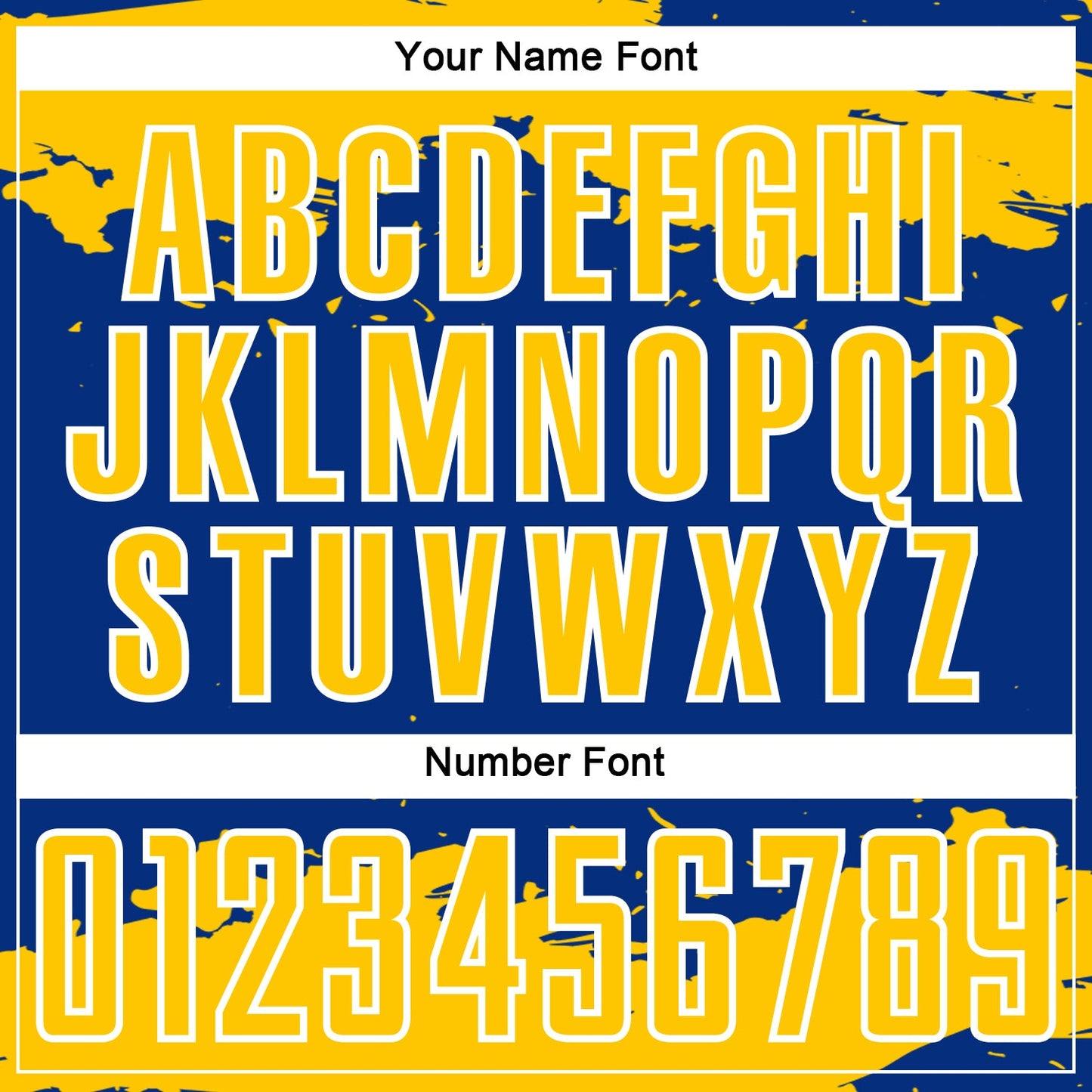 Custom Royal Yellow-White Abstract Fragment Art Sublimation Soccer Uniform Jersey view 6