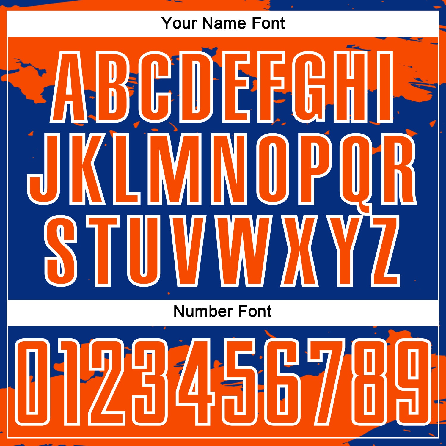 Custom Royal Orange-White Abstract Fragment Art Sublimation Soccer Uniform Jersey view 6