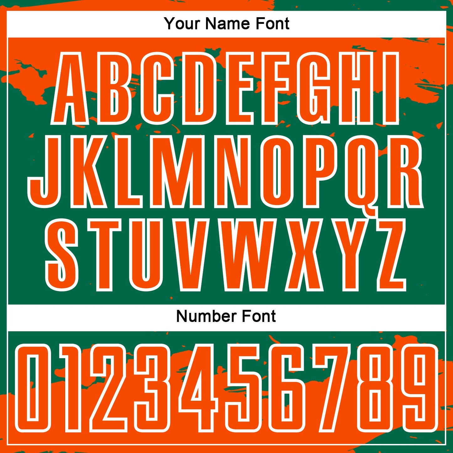 Custom Kelly Green Orange-White Abstract Fragment Art Sublimation Soccer Uniform Jersey view 6