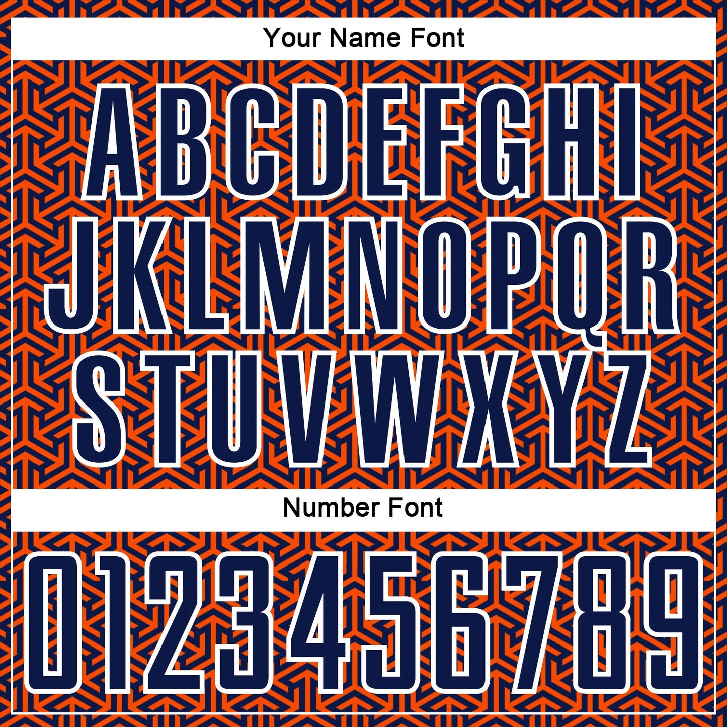 Custom Navy Orange-White Geometric Arrow Sublimation Soccer Uniform Jersey view 6