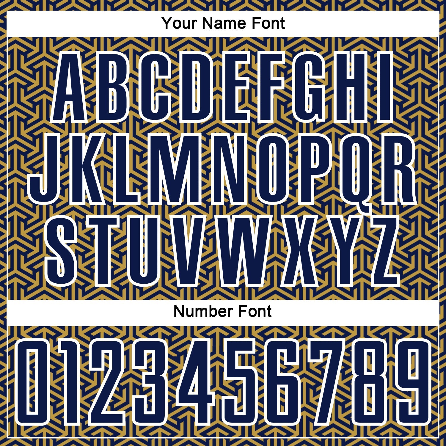 Custom Navy Old Gold-White Geometric Arrow Sublimation Soccer Uniform Jersey view 6