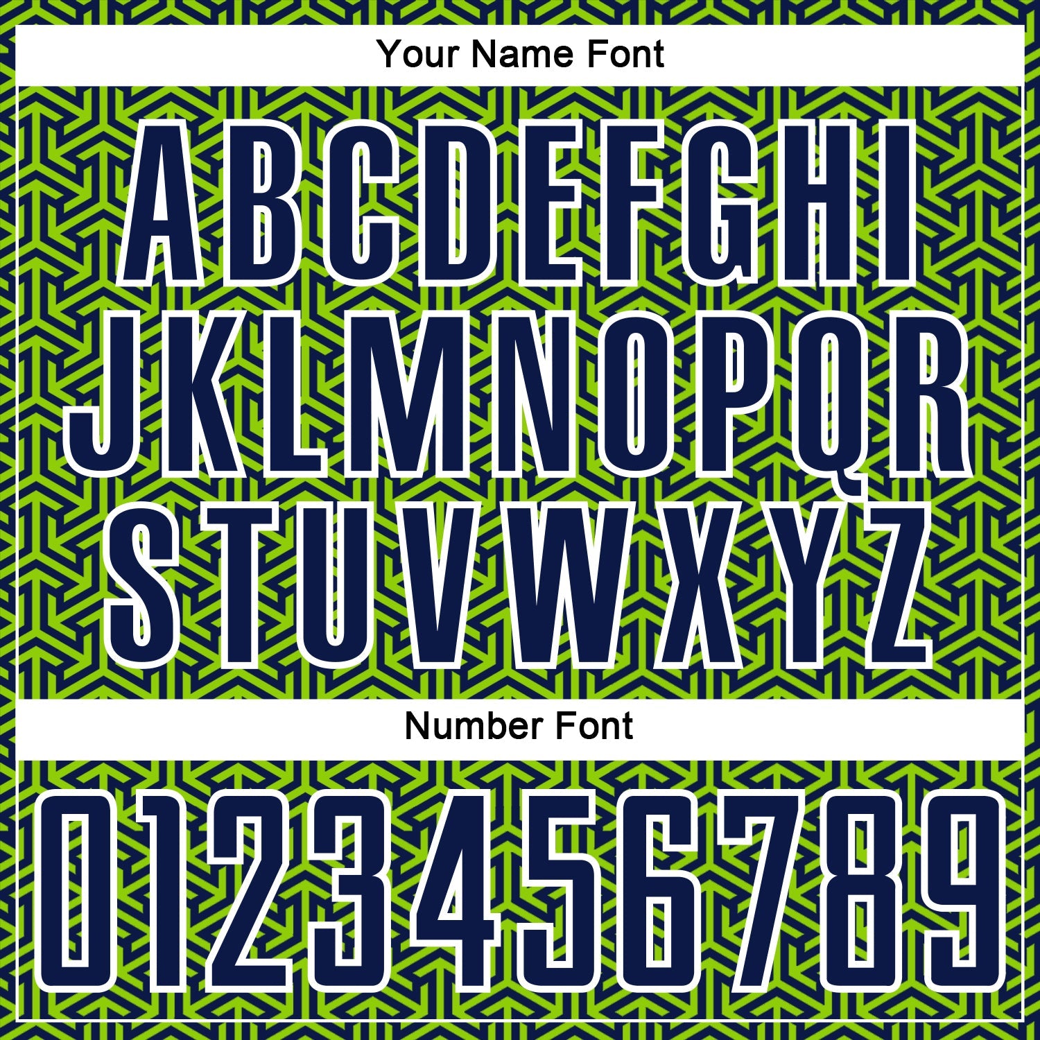 Custom Navy Neon Green-White Geometric Arrow Sublimation Soccer Uniform Jersey view 6
