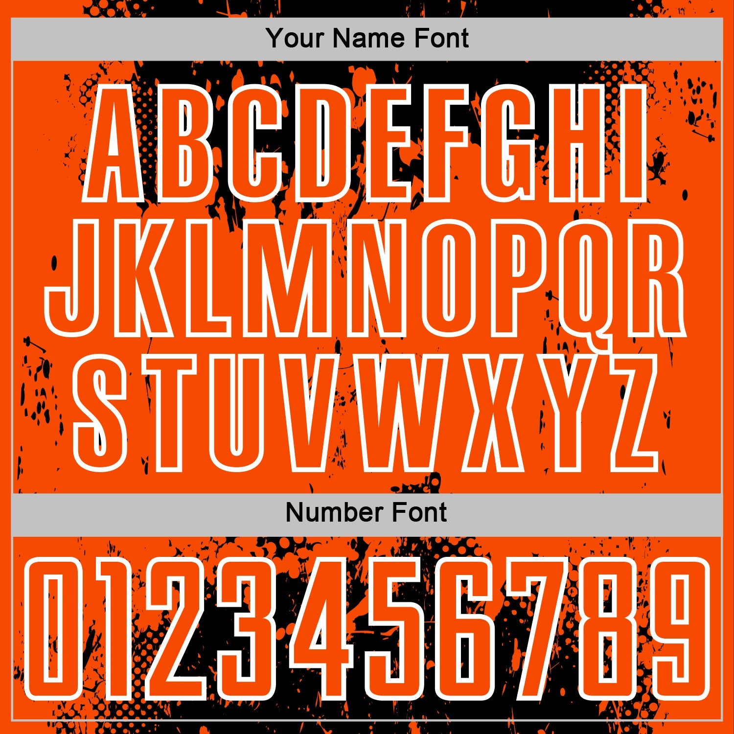 Custom Black Orange-White Abstract Splatter Grunge Art Sports Sublimation Soccer Uniform Jersey view 6