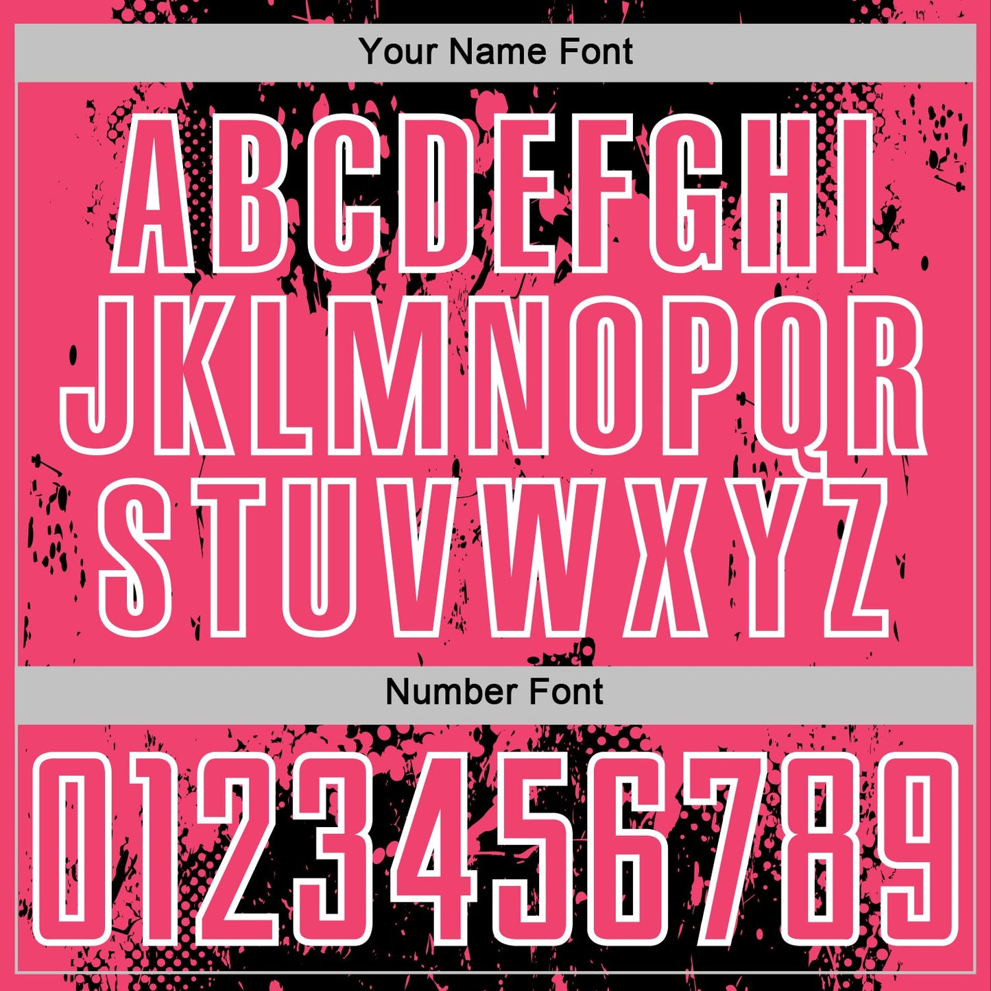 Custom Black Neon Pink-White Abstract Splatter Grunge Art Sports Sublimation Soccer Uniform Jersey view 6