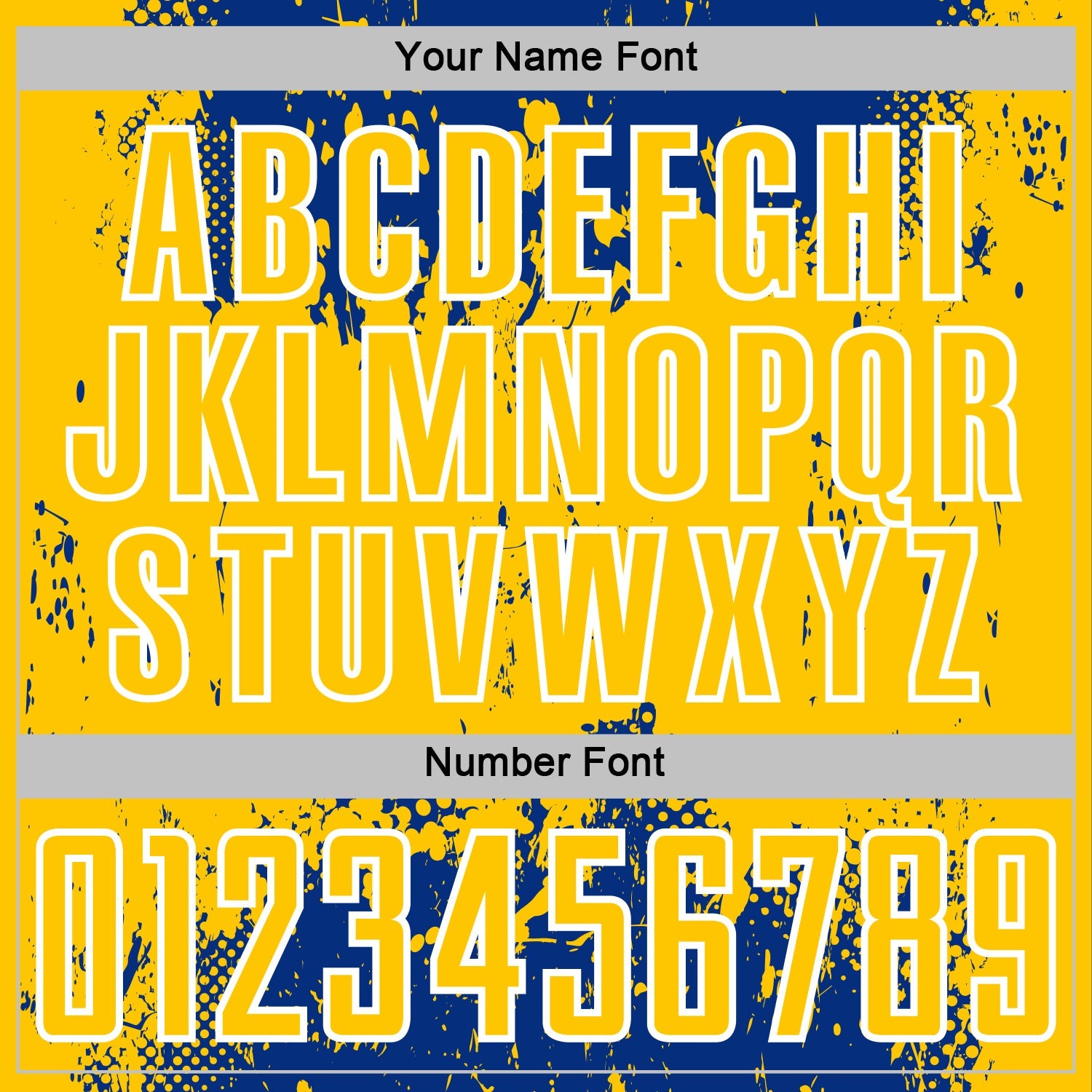 Custom Royal Yellow-White Abstract Splatter Grunge Art Sports Sublimation Soccer Uniform Jersey view 6