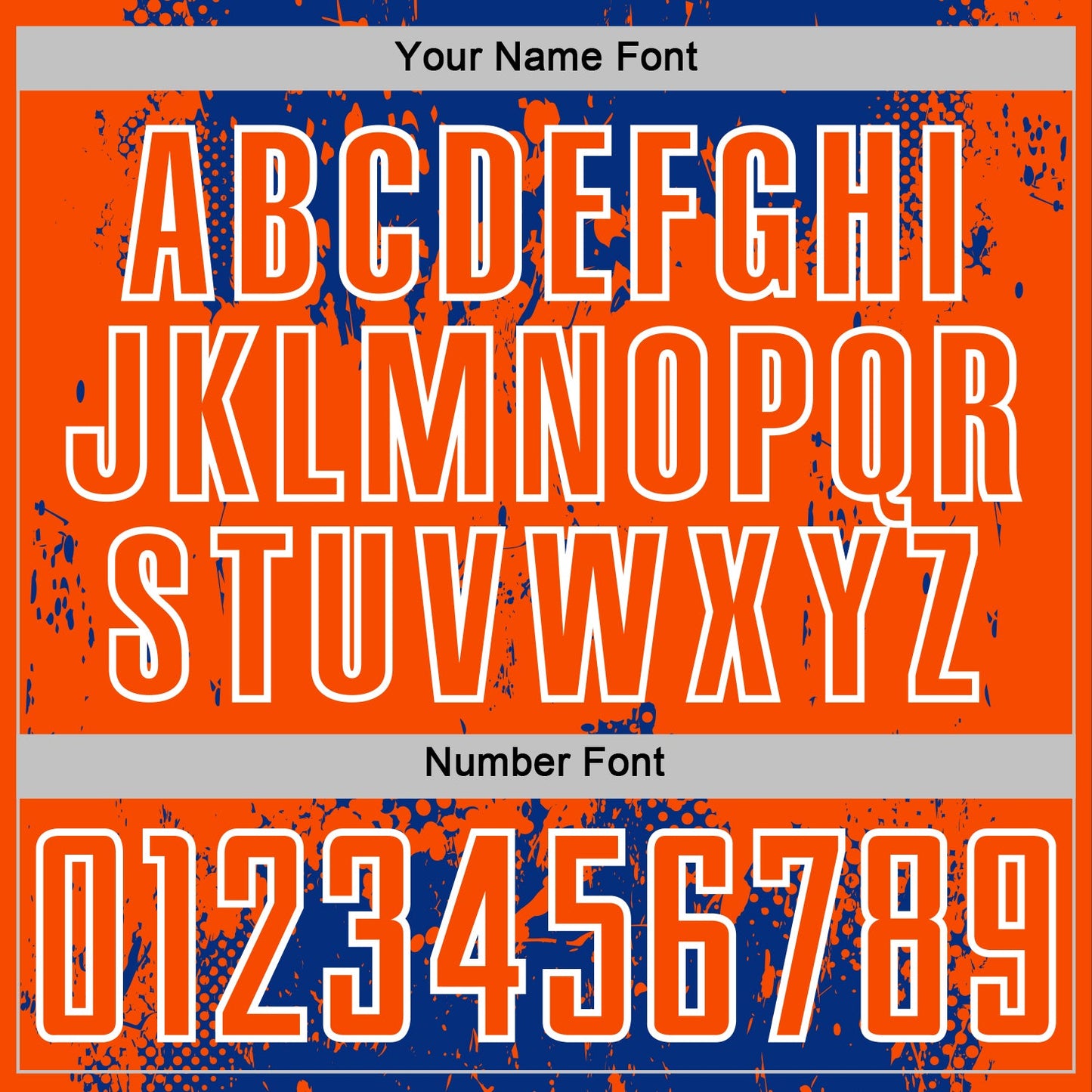 Custom Royal Orange-White Abstract Splatter Grunge Art Sports Sublimation Soccer Uniform Jersey view 6