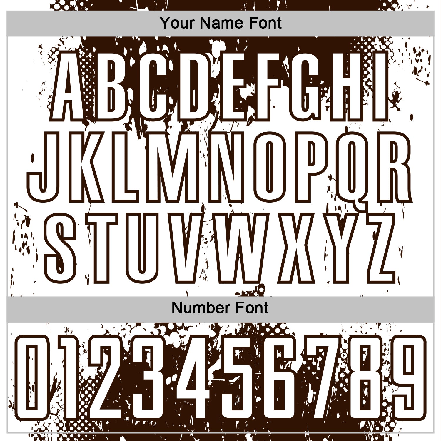 Custom Brown White Abstract Splatter Grunge Art Sports Sublimation Soccer Uniform Jersey view 6