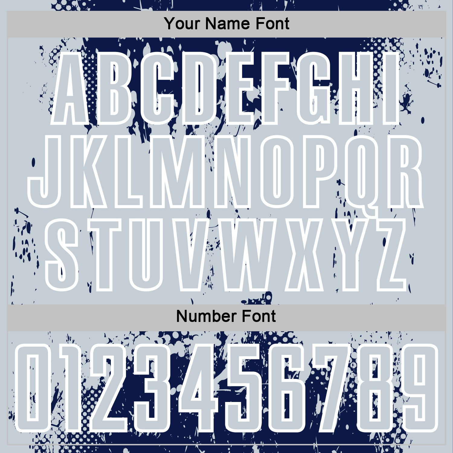 Custom Navy Silver-White Abstract Splatter Grunge Art Sports Sublimation Soccer Uniform Jersey view 6