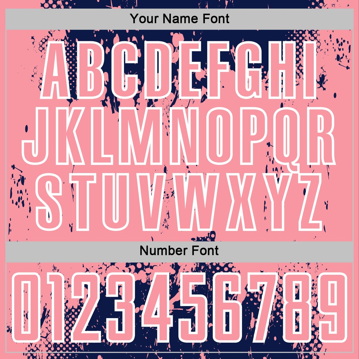 Custom Navy Medium Pink-White Abstract Splatter Grunge Art Sports Sublimation Soccer Uniform Jersey view 6