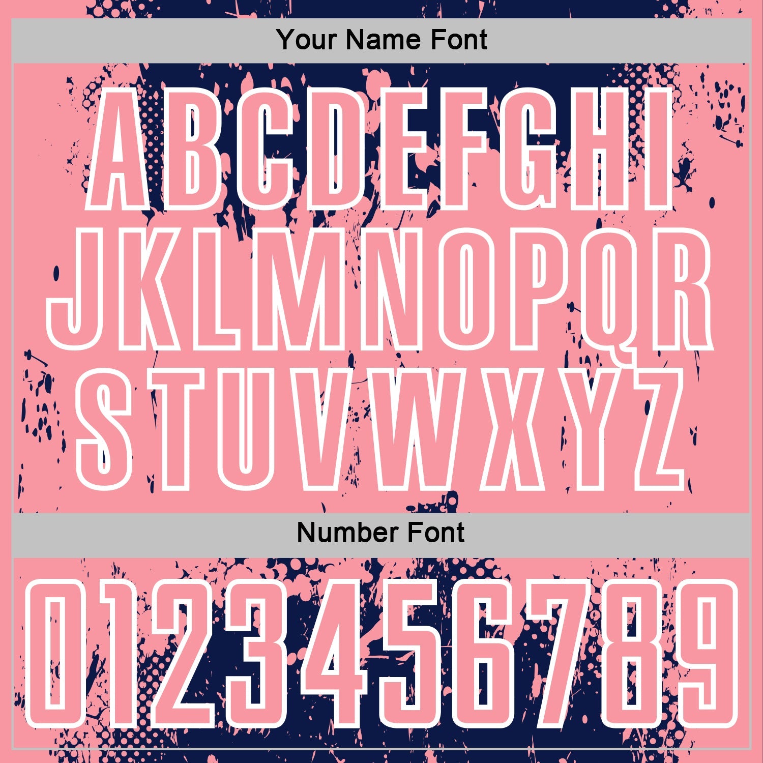 Custom Navy Medium Pink-White Abstract Splatter Grunge Art Sports Sublimation Soccer Uniform Jersey view 6